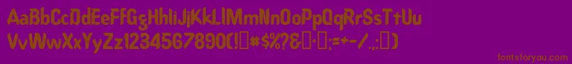 フォントOregondry – 紫色の背景に茶色のフォント