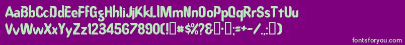 Oregondry Font – Green Fonts on Purple Background