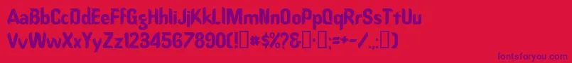 Шрифт Oregondry – фиолетовые шрифты на красном фоне