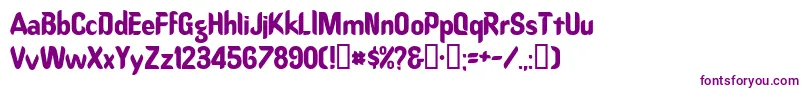 フォントOregondry – 紫色のフォント
