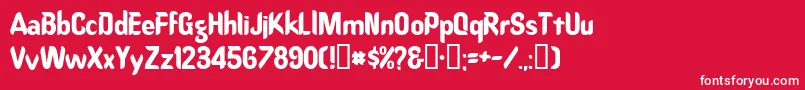 フォントOregondry – 赤い背景に白い文字