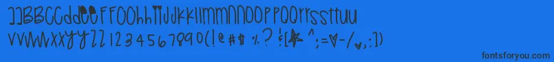 fuente Retrogenious – Fuentes Negras Sobre Fondo Azul