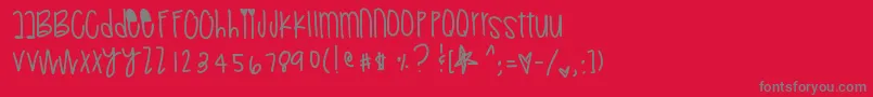 Retrogenious Font – Gray Fonts on Red Background