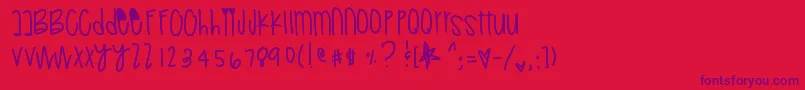 Retrogenious Font – Purple Fonts on Red Background