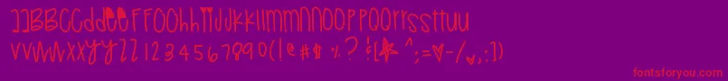Czcionka Retrogenious – czerwone czcionki na fioletowym tle