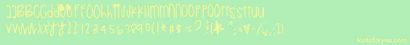 Retrogenious Font – Yellow Fonts on Green Background