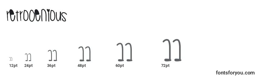 Retrogenious Font Sizes