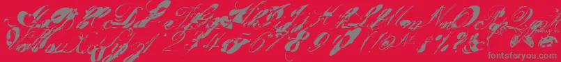 Garglenutz.Fontvir.Us Font – Gray Fonts on Red Background