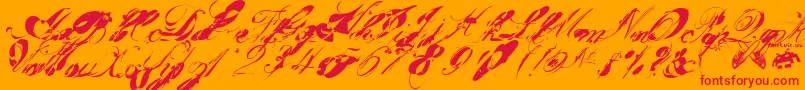 Garglenutz.Fontvir.Us Font – Red Fonts on Orange Background