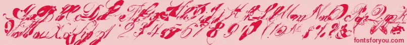 Garglenutz.Fontvir.Us Font – Red Fonts on Pink Background