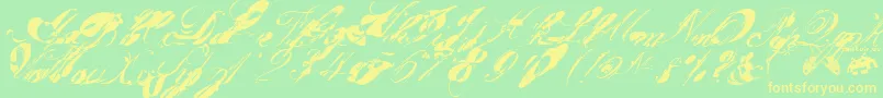 Garglenutz.Fontvir.Us Font – Yellow Fonts on Green Background