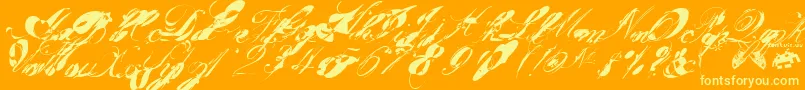 Garglenutz.Fontvir.Us Font – Yellow Fonts on Orange Background