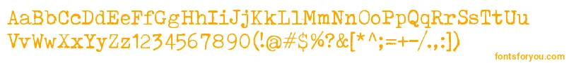 ToxTypewriter Font – Orange Fonts on White Background