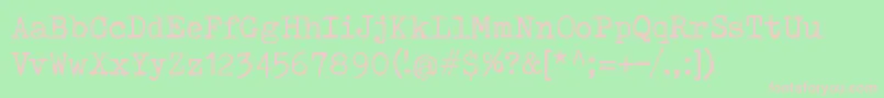 ToxTypewriter Font – Pink Fonts on Green Background