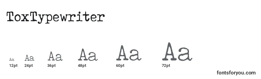 ToxTypewriter Font Sizes