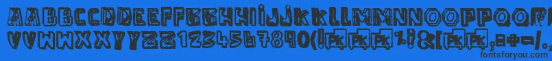 AntiFolkPk Font – Black Fonts on Blue Background