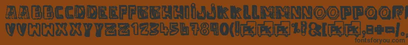 AntiFolkPk Font – Black Fonts on Brown Background