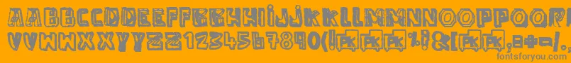 AntiFolkPk Font – Gray Fonts on Orange Background