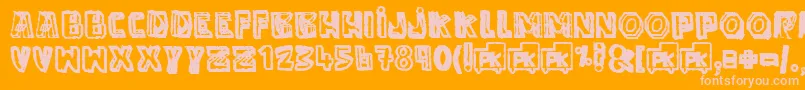 AntiFolkPk Font – Pink Fonts on Orange Background