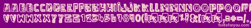 AntiFolkPk Font – Pink Fonts on Purple Background