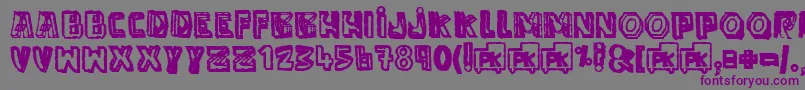 AntiFolkPk Font – Purple Fonts on Gray Background