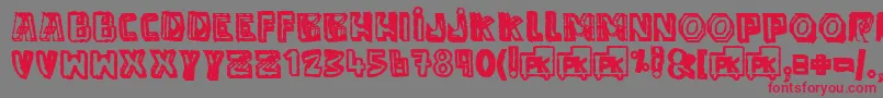 AntiFolkPk Font – Red Fonts on Gray Background
