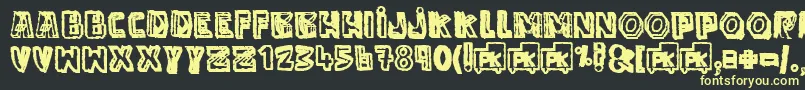 AntiFolkPk Font – Yellow Fonts on Black Background