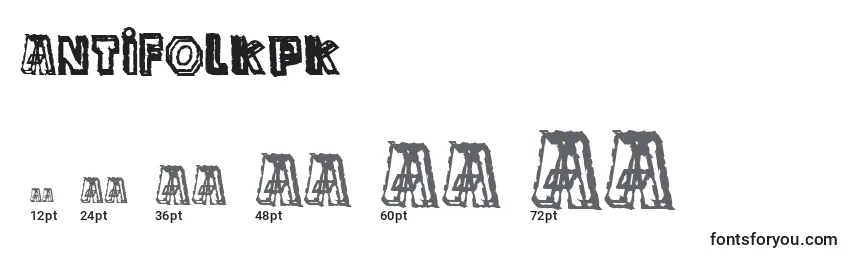 Размеры шрифта AntiFolkPk