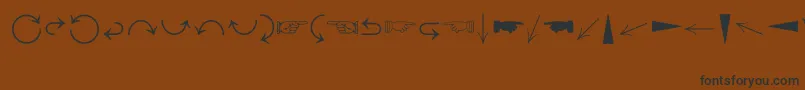 DirectionsMt Font – Black Fonts on Brown Background