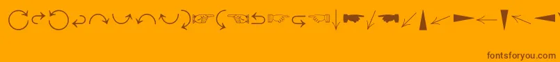 DirectionsMt Font – Brown Fonts on Orange Background