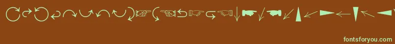 DirectionsMt Font – Green Fonts on Brown Background