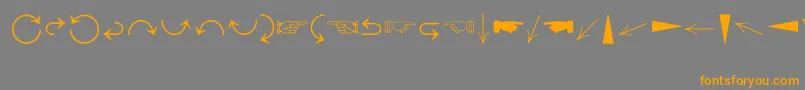 DirectionsMt Font – Orange Fonts on Gray Background