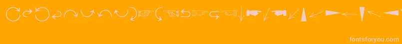 DirectionsMt Font – Pink Fonts on Orange Background