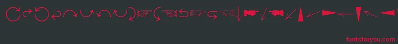 DirectionsMt Font – Red Fonts on Black Background
