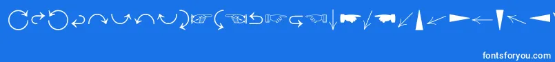 fuente DirectionsMt – Fuentes Blancas Sobre Fondo Azul