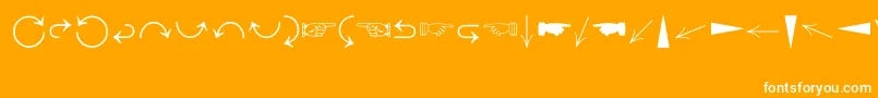 DirectionsMt Font – White Fonts on Orange Background