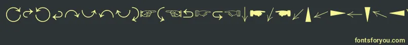 DirectionsMt Font – Yellow Fonts on Black Background