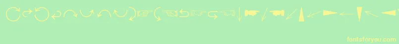 DirectionsMt Font – Yellow Fonts on Green Background