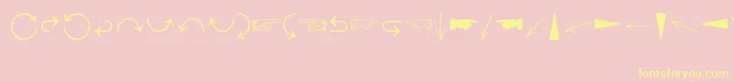 DirectionsMt Font – Yellow Fonts on Pink Background