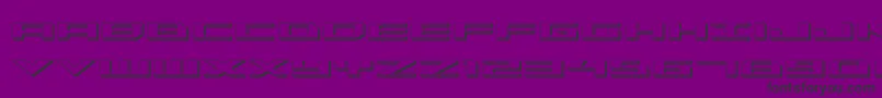 Trireme ffy-Schriftart – Schwarze Schriften auf violettem Hintergrund