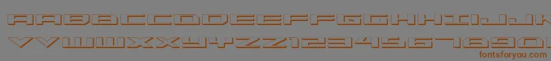 Trireme ffy Font – Brown Fonts on Gray Background