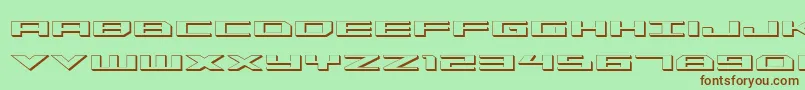 Trireme ffy Font – Brown Fonts on Green Background