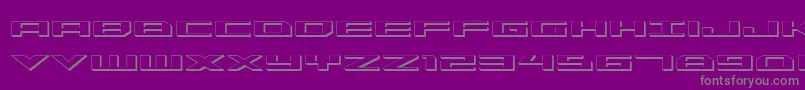 Trireme ffy Font – Gray Fonts on Purple Background