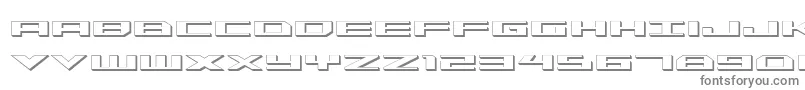 Trireme ffy-fontti – harmaat kirjasimet valkoisella taustalla