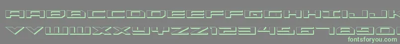 Trireme ffy-Schriftart – Grüne Schriften auf grauem Hintergrund