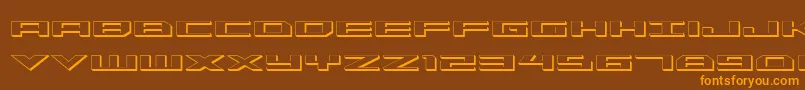 Trireme ffy Font – Orange Fonts on Brown Background