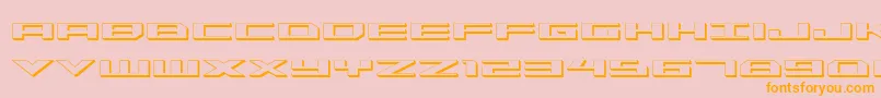 Trireme ffy Font – Orange Fonts on Pink Background