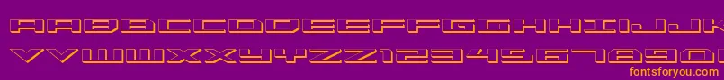 Trireme ffy Font – Orange Fonts on Purple Background