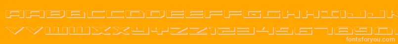 Trireme ffy Font – Pink Fonts on Orange Background
