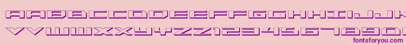 Trireme ffy Font – Purple Fonts on Pink Background